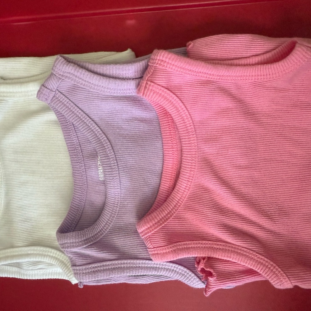 Garanimals Pink, Purple, and White Tank Tops
